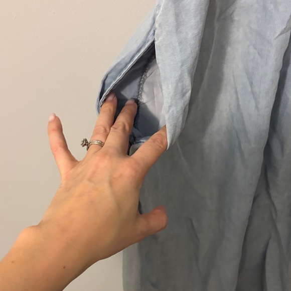 Elegant Light Blue Denim Midi Dress - Picture 8 of 8